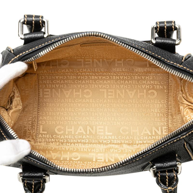 CHANEL シャネル ロゴ型押し フリンジ ハンドバッグ ミニ