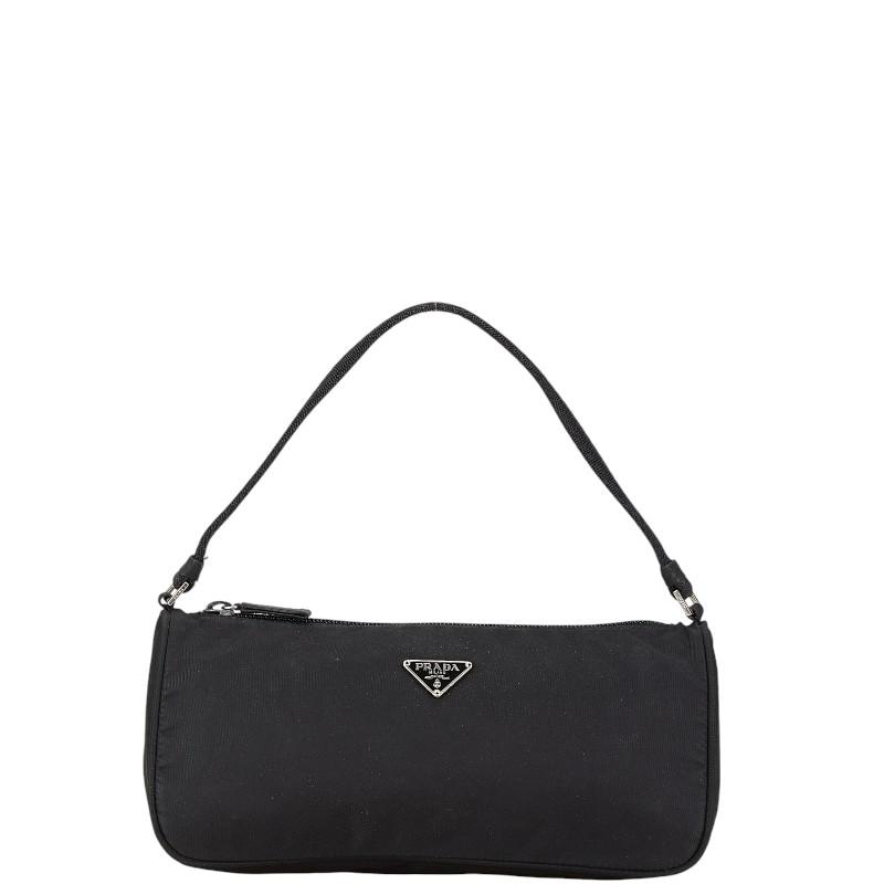 PRADA プラダ 三角ロゴプレート アクセサリーポーチ ブラック PRADA プラダ 三角ロゴプレート アクセサリーポーチ ブラック