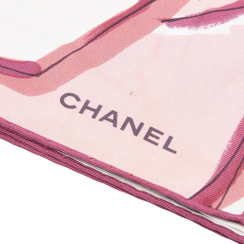 【未使用に近い】CHANEL シャネル　スカーフ　カメリア　ココマーク　正規品 CHANEL（シャネル） ココマーク カメリア フラワー 花柄 スカーフ