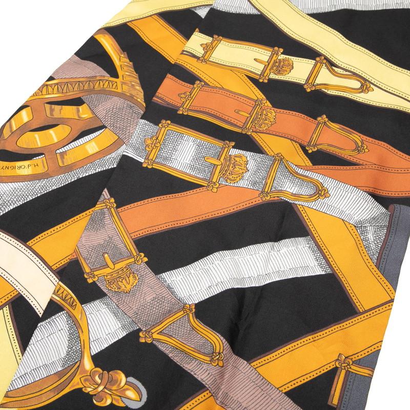 HERMES（エルメス） マキシツイリー CAVALCADOUR スカーフ ブラック