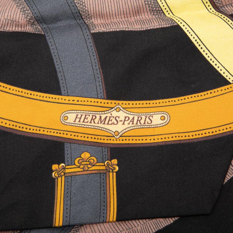 HERMES（エルメス） マキシツイリー CAVALCADOUR スカーフ ブラック