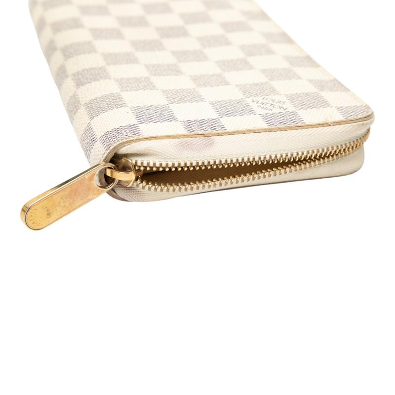 ！美品！ ルイヴィトン 長財布 ダミエ アズール ジッピー オーガナイザー 白 LOUIS VUITTON（ルイ・ヴィトン） ルイ ヴィトン ダミエ アズール