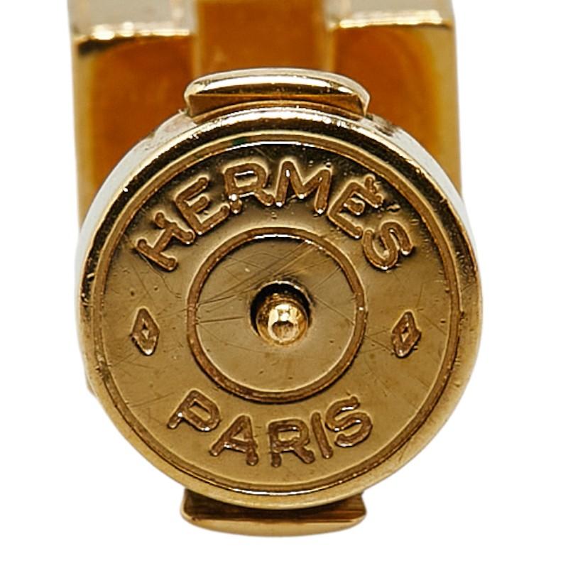 HERMES（エルメス） カージュ ド アッシュ Hキューブ ピアス ゴールド