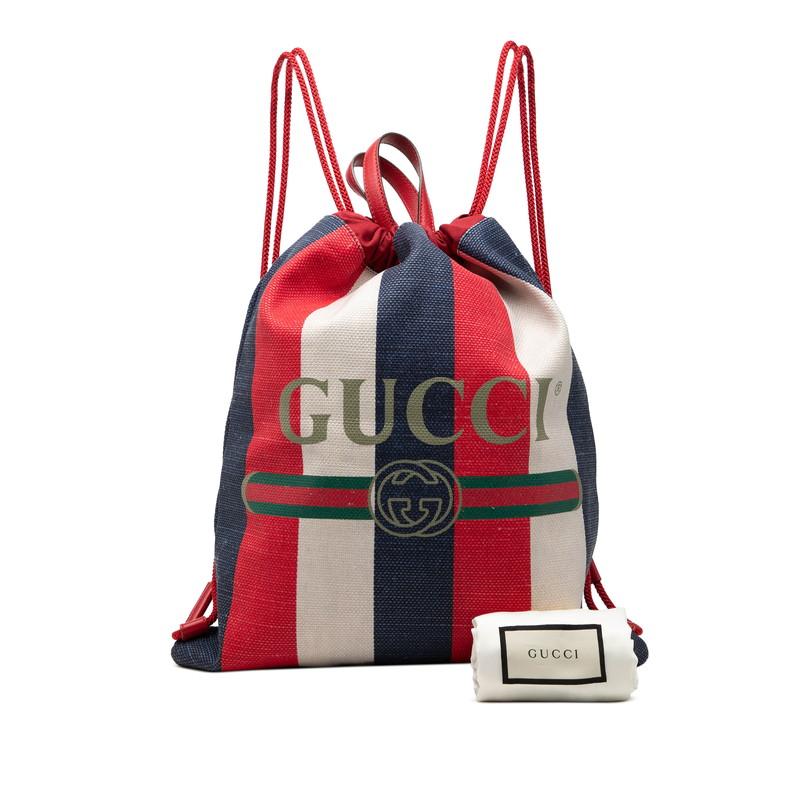 GUCCI（グッチ） シェリーライン ロゴ リュック バックパック 巾着