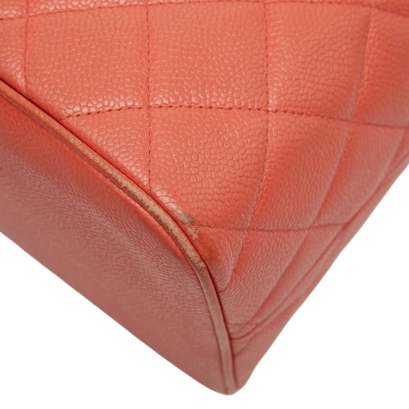 美品 CHANELシャネル マトラッセ エナメル 復刻トート オレンジ CHANEL（シャネル） マトラッセ ココマーク 復刻トート トートバッグ