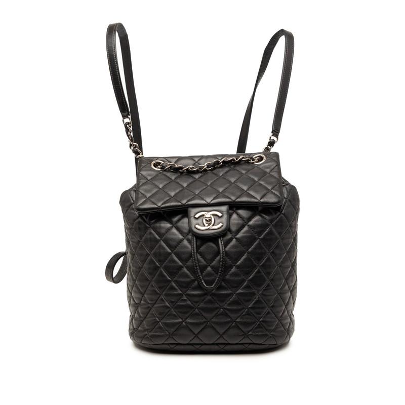 シャネル マトラッセ ココマーク リュックサック ブラック ラムスキン ブラック CHANEL（シャネル） マトラッセ ココマーク リュック バックパック