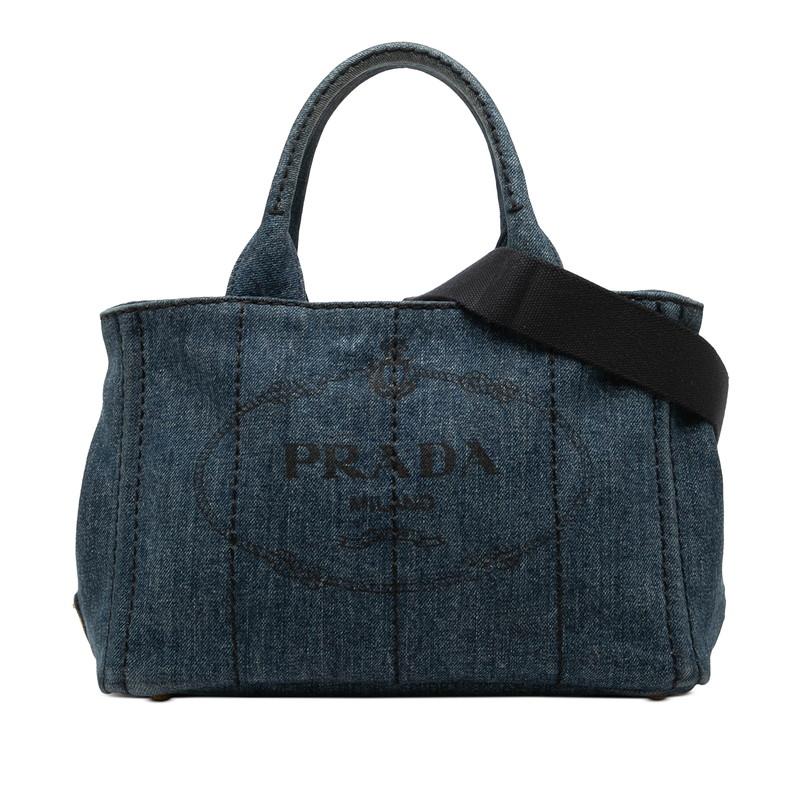 PRADA プラダ トートバッグ ロゴプレート付き レディースブランド PRADA（プラダ） カナパ 三角ロゴプレート トートバッグ ショルダー