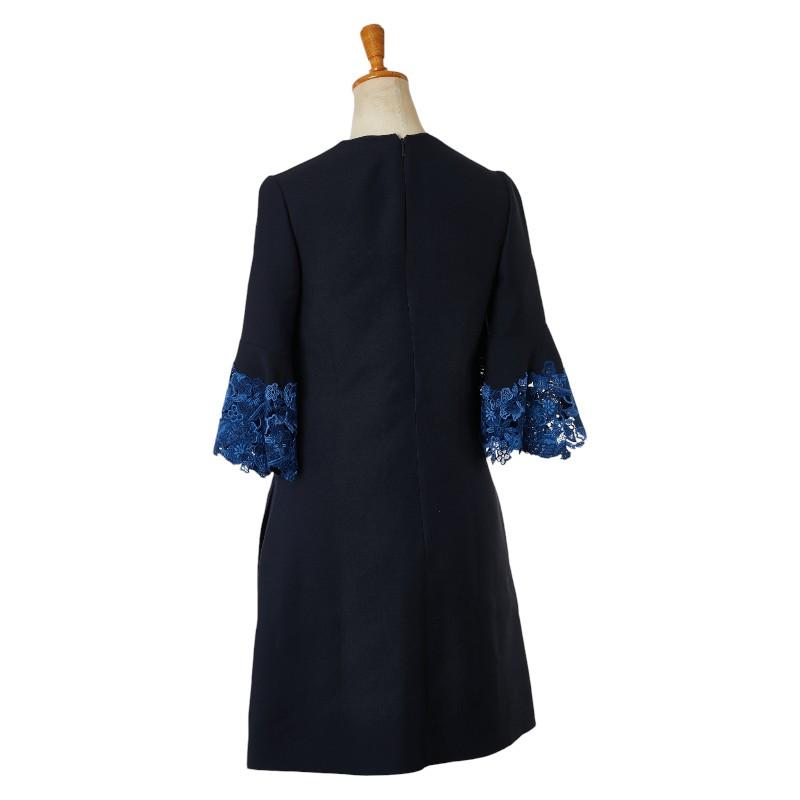 【未使用に近い】VALENTINO＊ワンピース・サイズ36 ヴァレンチノ ワンピース サイズ：36 ネイビー コットン レディース