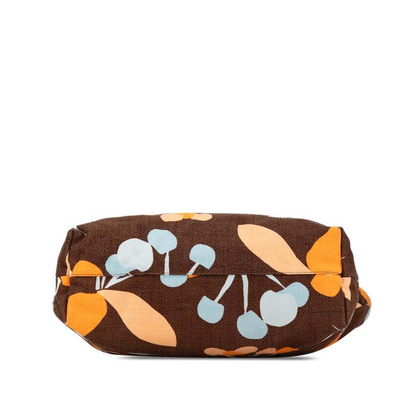 Miu Miu オレンジと黒のハンドバッグ miu ミュウミュウ ハンドバッグ トートバッグ ブラウン オレンジ