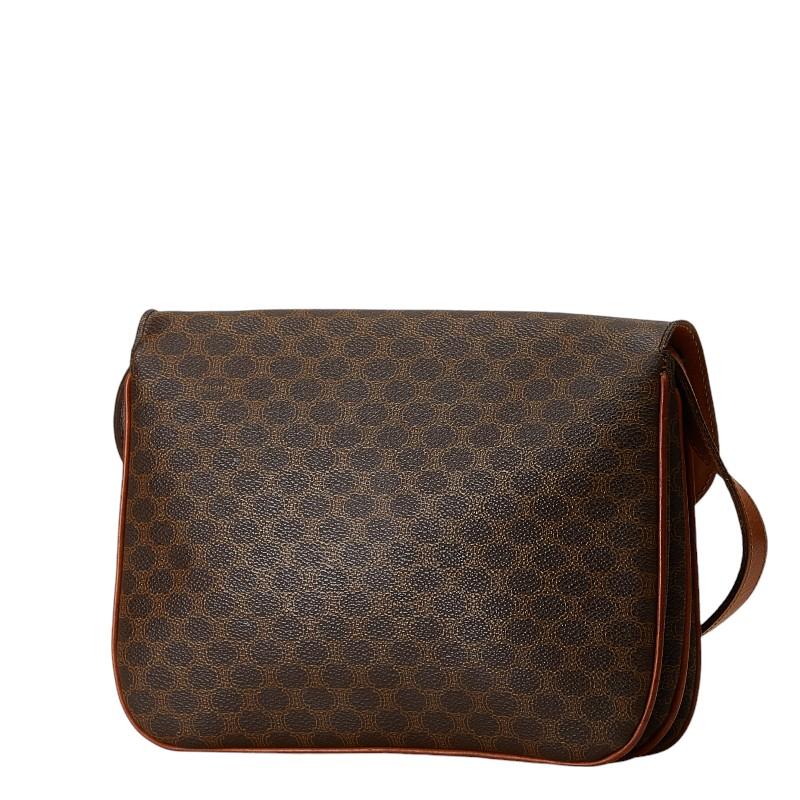 CELINE（セリーヌ） マカダム 斜め掛け ショルダーバッグ ブラウン PVC