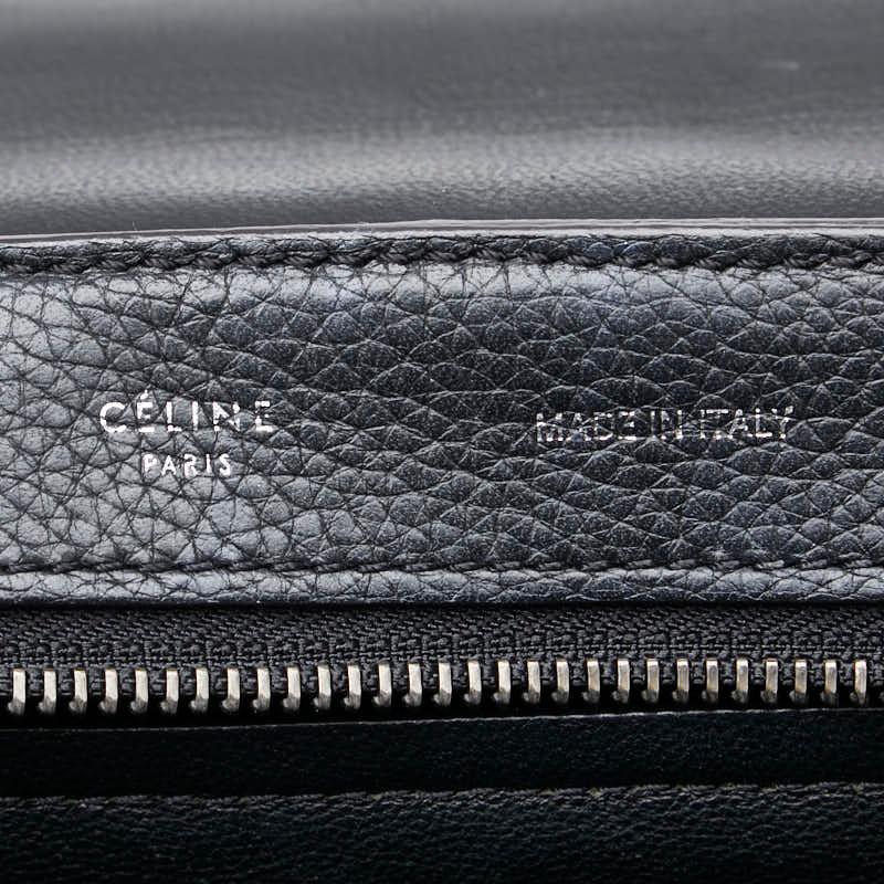 CELINE セリーヌ トラペーズ ハンドバッグ ブラック レザー CELINE セリーヌ トラペーズ ハンドバッグ ブラック レザー