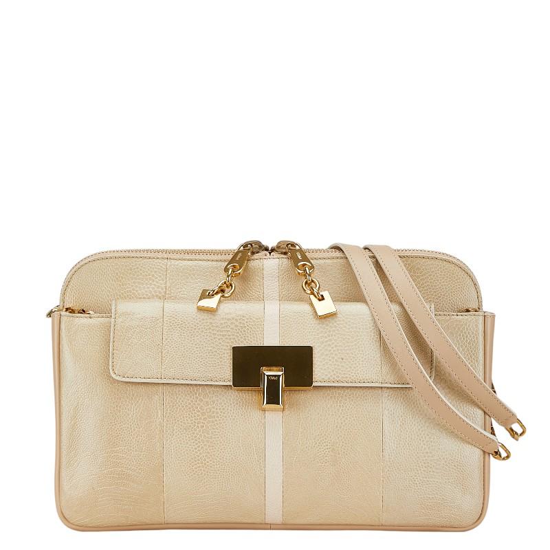 Chloe クロエ ルーシー チェーン ショルダーバッグ ベージュ Chloe クロエ ルーシー チェーン ショルダーバッグ ベージュ