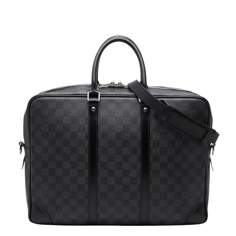 ルイ ヴィトン ダミエ グラフィット ヴォワヤージュGM ビジネスバッグ ブリーフケース N41123 PVC メンズ LOUIS VUITTON 【228-77101】 LOUIS VUITTON（ルイ・ヴィトン） ルイ ヴィトン ダミエ グラフィット