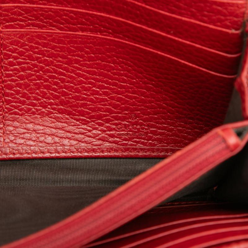 GUCCI（グッチ） ダブルG 長財布 456116 レッド レザー レディース