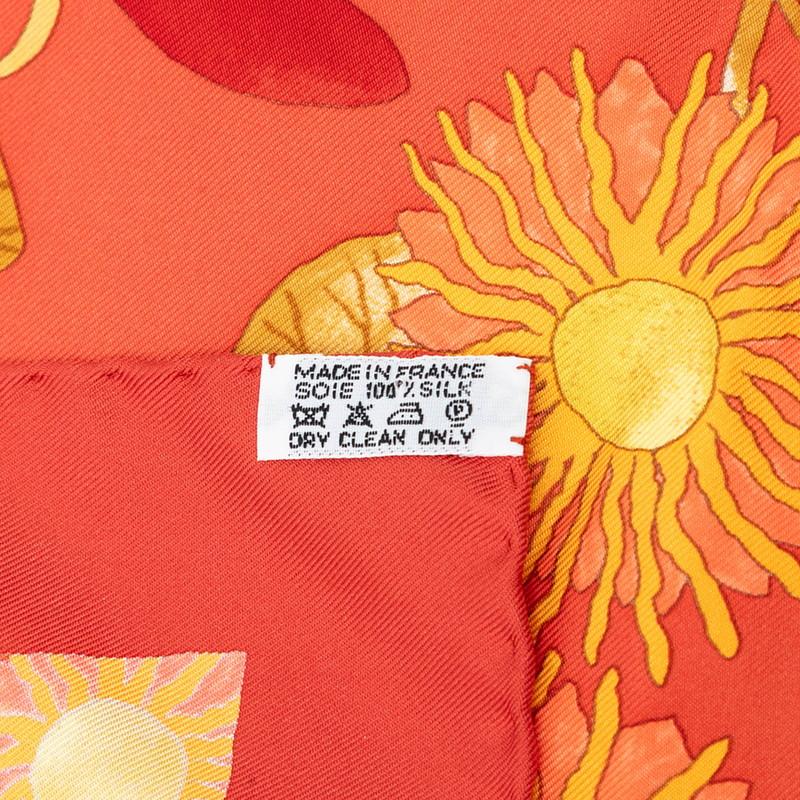 HERMES（エルメス） カレ40 TOURNE SOLS ひまわり スカーフ オレンジ