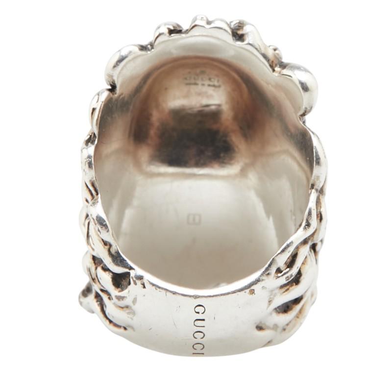 GUCCI グッチ ライオンヘッド カラーストーン リング 指輪 #53 GUCCI グッチ ライオンヘッド カラーストーン リング 指輪 #53