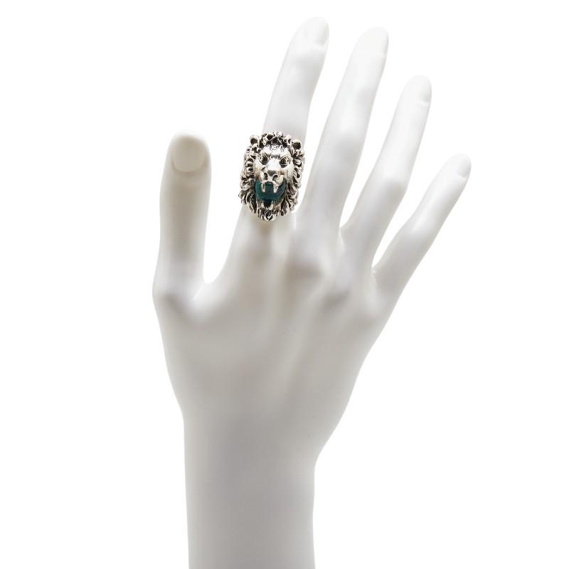 GUCCI グッチ ライオンヘッド カラーストーン リング 指輪 #53 GUCCI グッチ ライオンヘッド カラーストーン リング 指輪 #53