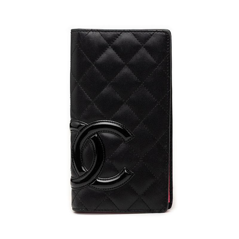 CHANEL カンボンライン ココマーク 長財布 ブラック CHANEL（シャネル） カンボンライン ココマーク 長財布 ブラック