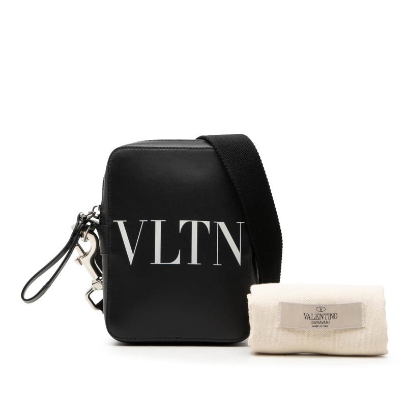 VLTN バレンティノVALENTINO ブラック ショルダーバッグ 黒 ヴァレンチノ ガラヴァーニ VLTN 斜め掛け ショルダーバッグ ブラック