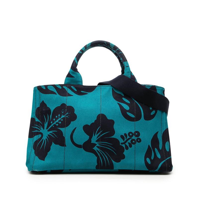 PRADA カナパ ハイビスカス　ハワイアン PRADA（プラダ） 三角ロゴプレート ハイビスカス ハワイアン カナパ
