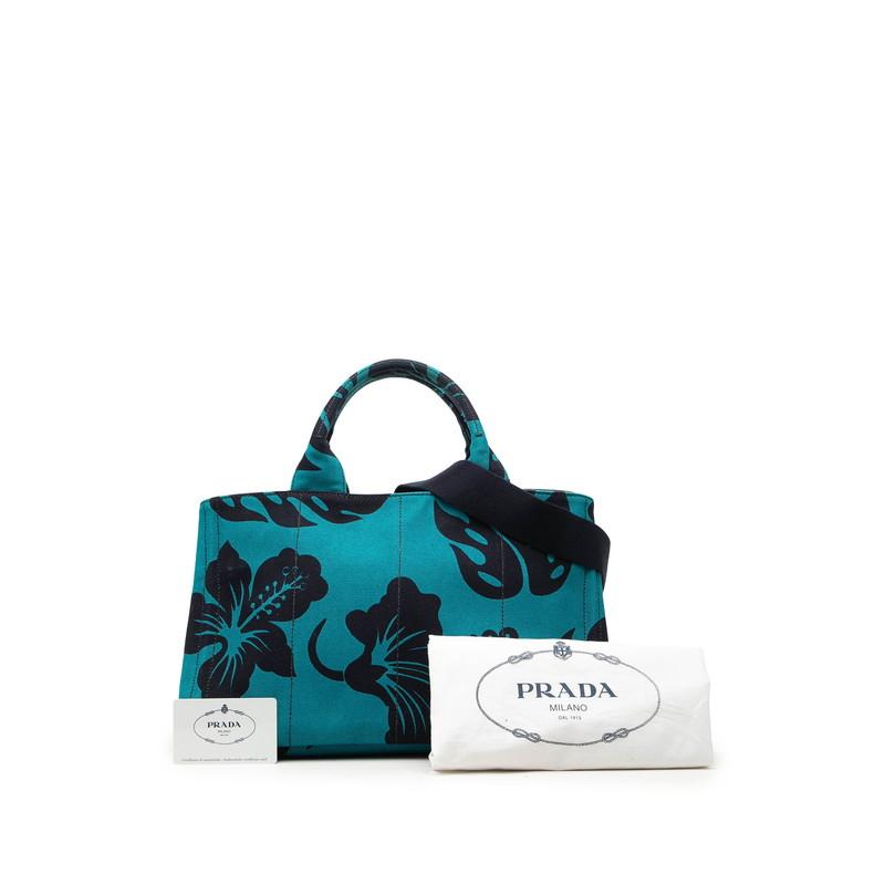 PRADA カナパ ハイビスカス　ハワイアン PRADA（プラダ） 三角ロゴプレート ハイビスカス ハワイアン カナパ