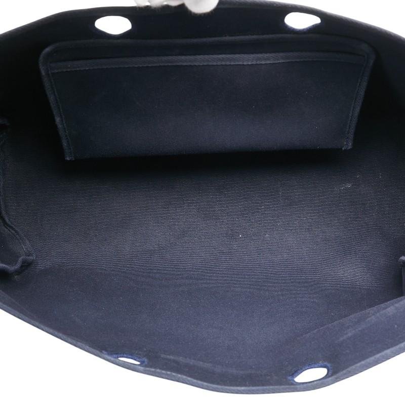 HERMES エルメス エールバッグ カバスGM トートバッグ ネイビー トワル  