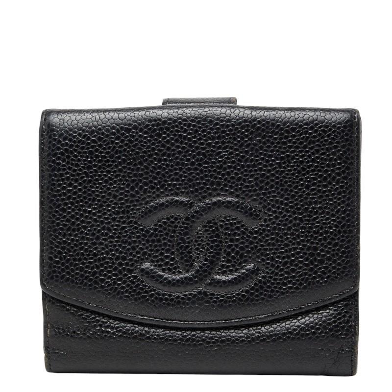 CHANEL（シャネル） ココマーク 三つ折り財布 A13496 ブラック
