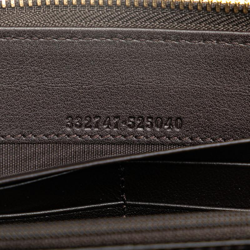 GUCCI グッチ グッチシマ L字ファスナー 長財布 332747 ブラウン  