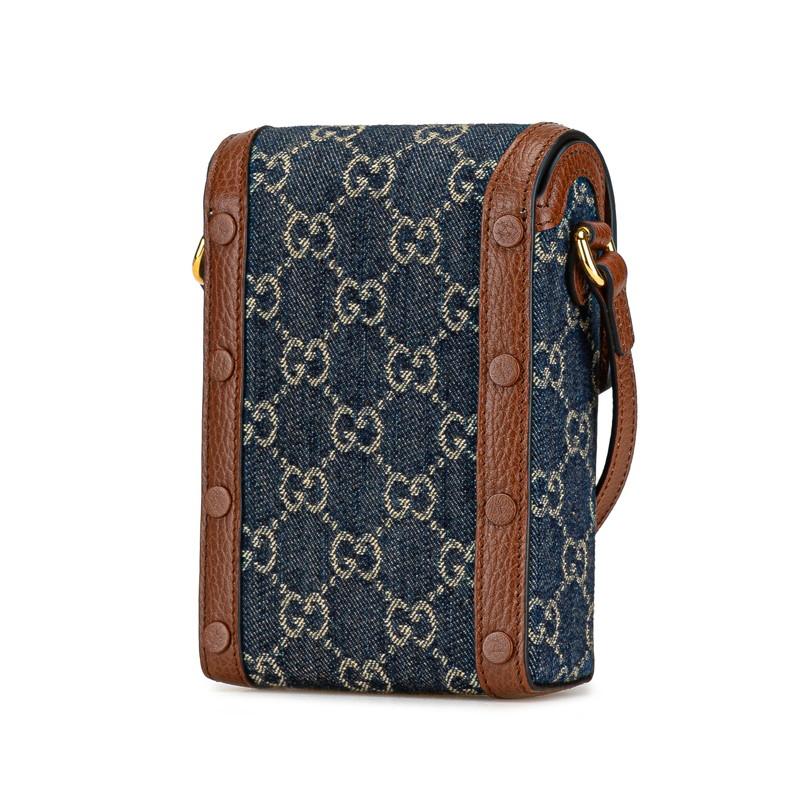 グッチ　デニム　1955 ホースビットショルダーバッグ GUCCI（グッチ） GGデニム ホースビット 1955 斜め掛け ショルダー