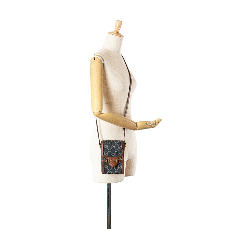GUCCI（グッチ） GGデニム ホースビット 1955 斜め掛け ショルダー