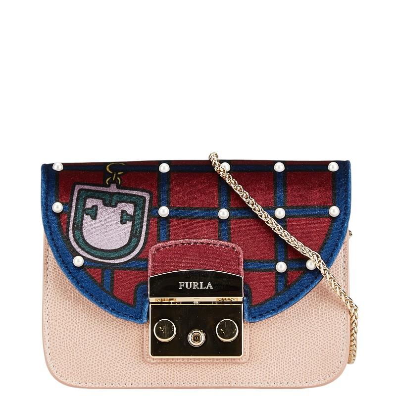 FURLA（フルラ） メトロポリス チェーン ショルダーバッグ ピンク 