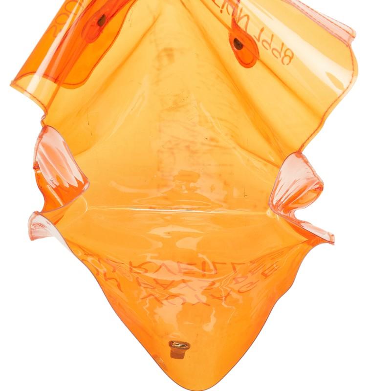 HERMES（エルメス） ビニールケリー トートバッグ オレンジ ゴールド
