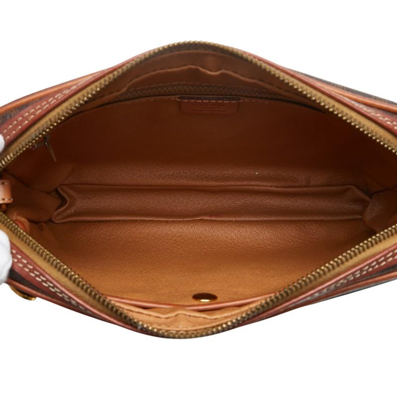 セリーヌ マカダム セカンドバッグ クラッチバッグ ブラウン PVC レザー メンズ CELINE 【中古】_4