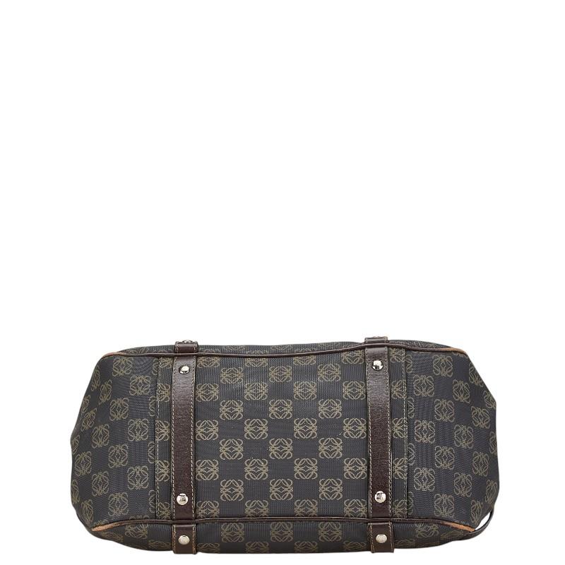 LOEWE（ロエベ） アナグラム トートバッグ ブラウン PVC レザー