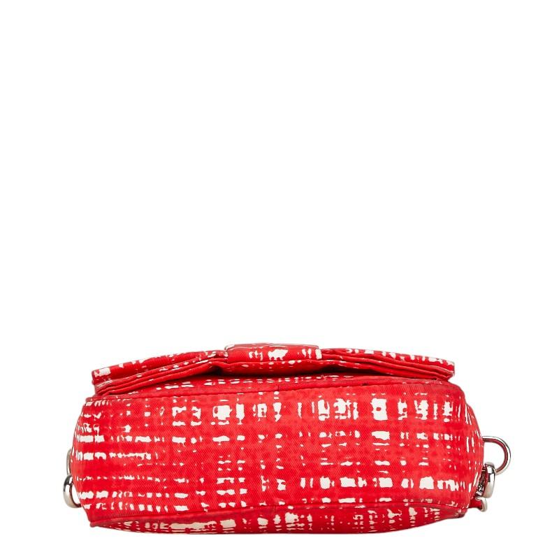PRADA プラダ リボン 斜め掛け ショルダーバッグ ポーチ レッド 