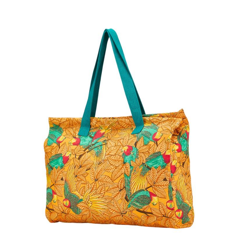 HERMES（エルメス） 鳥 花 ボタニカル ショルダーバッグ トートバッグ 