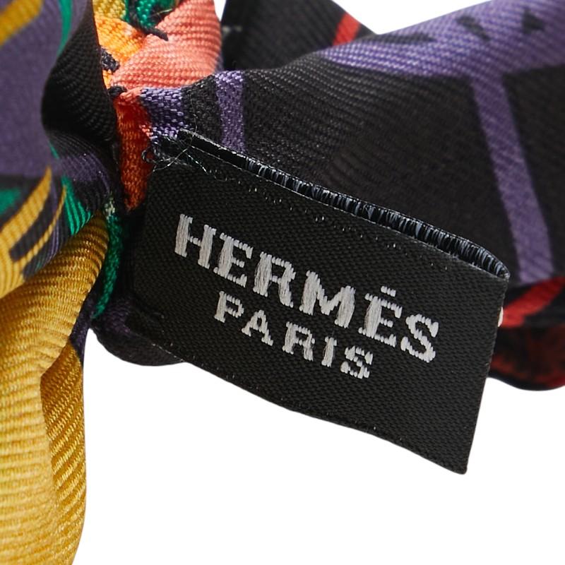 美品 エルメス ヌーパピヨン 蝶ネクタイ リボン シルク メンズ HERMES 【228-88050】 HERMES（エルメス） ヌーパピヨン 蝶ネクタイ リボン オレンジ