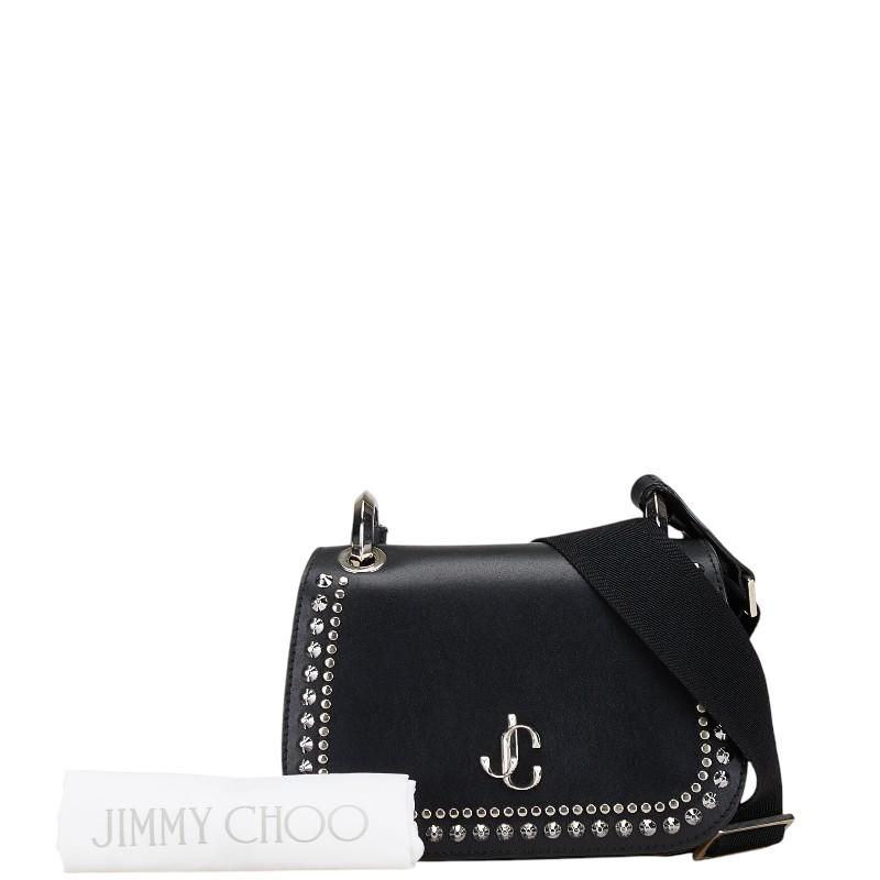 Opp JIMMY CHOO ヴァレンヌ スタッズ ショルダーバッグ JIMMY CHOO ヴァレンヌ スタッズ ショルダーバッグ ホワイト