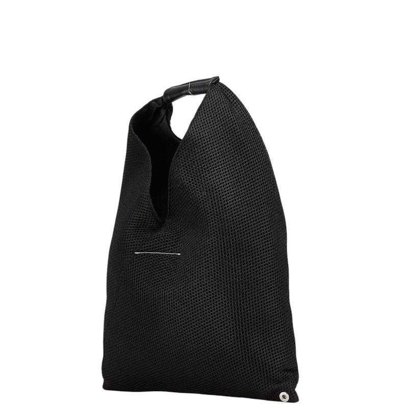 エムエムシックス JAPANESE BAG SMALL メッシュ ハンドバッグ トートバッグ S54WD0043 ブラック ポリエステル レディース MM6 【中古】