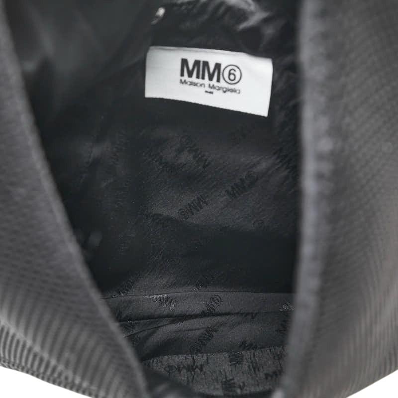 エムエムシックス JAPANESE BAG SMALL メッシュ ハンドバッグ トートバッグ S54WD0043 ブラック ポリエステル レディース MM6 【中古】