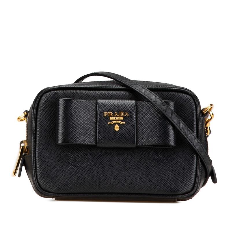 PRADA プラダ リボン モチーフ 斜め掛け ミニ ショルダーバッグ PRADA プラダ リボン モチーフ 斜め掛け ミニ ショルダーバッグ