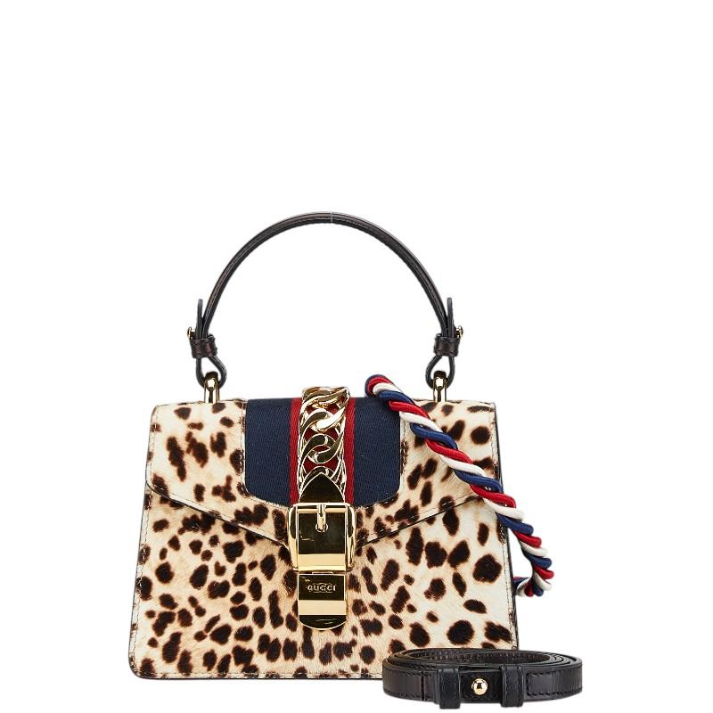 W*！様 GUCCI シェリーライン　ハンドバッグ　ポーチ　クラッチ GUCCI（グッチ） シェリーライン シルヴィ レオパード ミニ