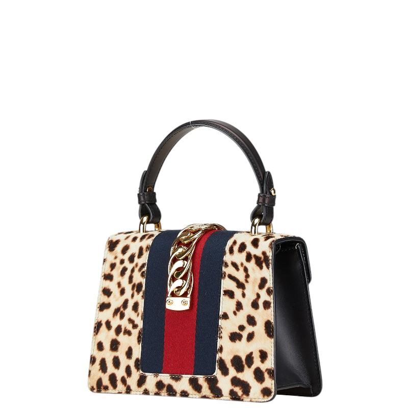 グッチ シェリーライン 正規品 ハンドバッグ GUCCI（グッチ） シェリーライン シルヴィ レオパード ミニ