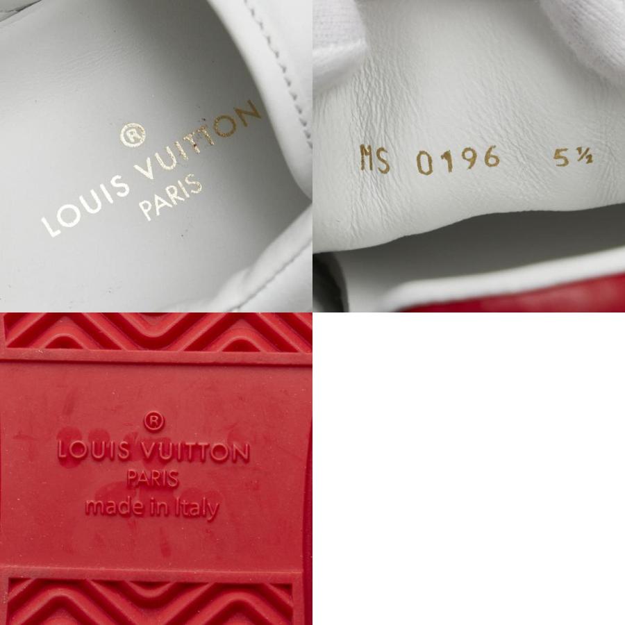 ルイ ヴィトン リヴォリ ライン スニーカー サイズ：5 1/2 ホワイト レッド レザー ラバー レディース LOUIS VUITTON 【中古】_9