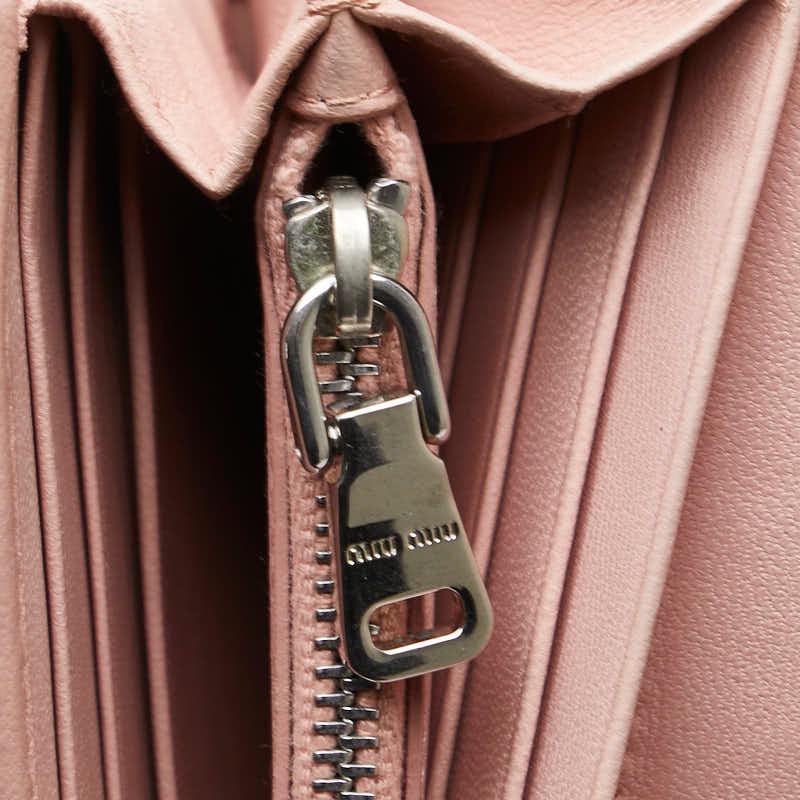 miu ミュウミュウ マテラッセ ビジュー 長財布 5MH109 ピンク