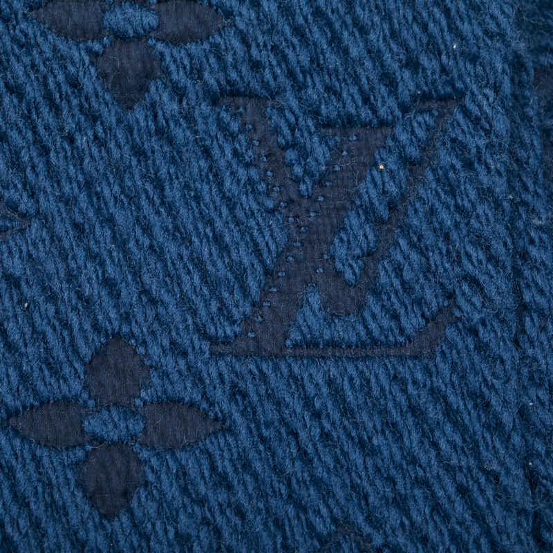 ルイ ヴィトン モノグラム エシャルプ ロゴ マニア マフラー M75504 ネイビー ウール シルク レディース LOUIS VUITTON 【中古】 LOUIS VUITTON ルイ ヴィトン モノグラム エシャルプ ロゴ マニア