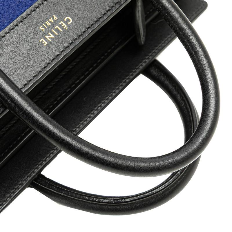 セリーヌ ラゲージ ナノショッパー トリコロール ハンドバッグ ショルダーバッグ 2WAY ウール レディース CELINE 【228-95404】 CELINE（セリーヌ） ラゲージ ナノショッパー トリコロール