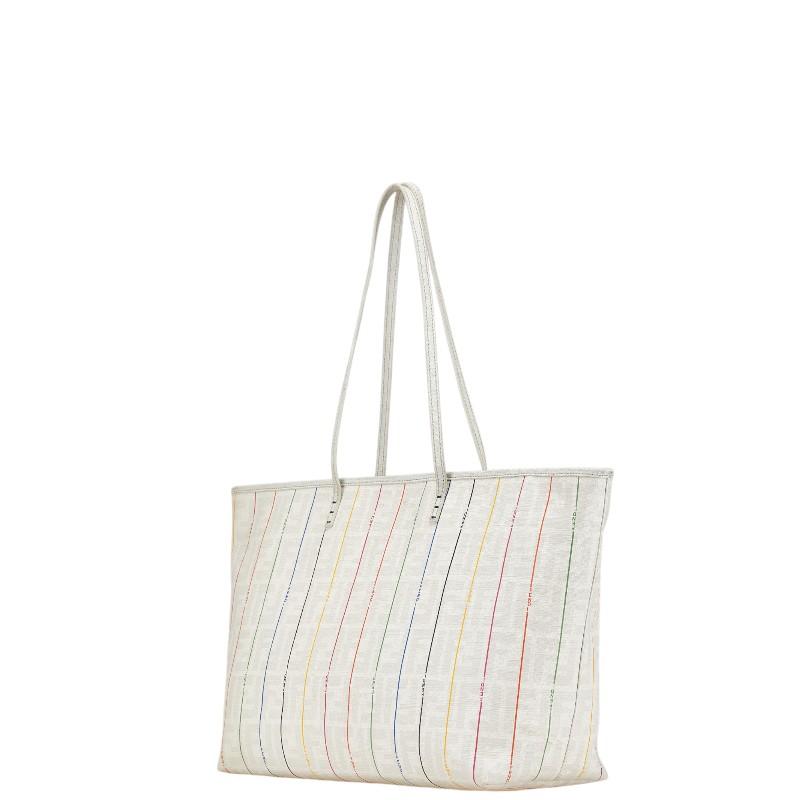 美品✨フェンディトートバッグズッカ柄PVC A4可能8BH198