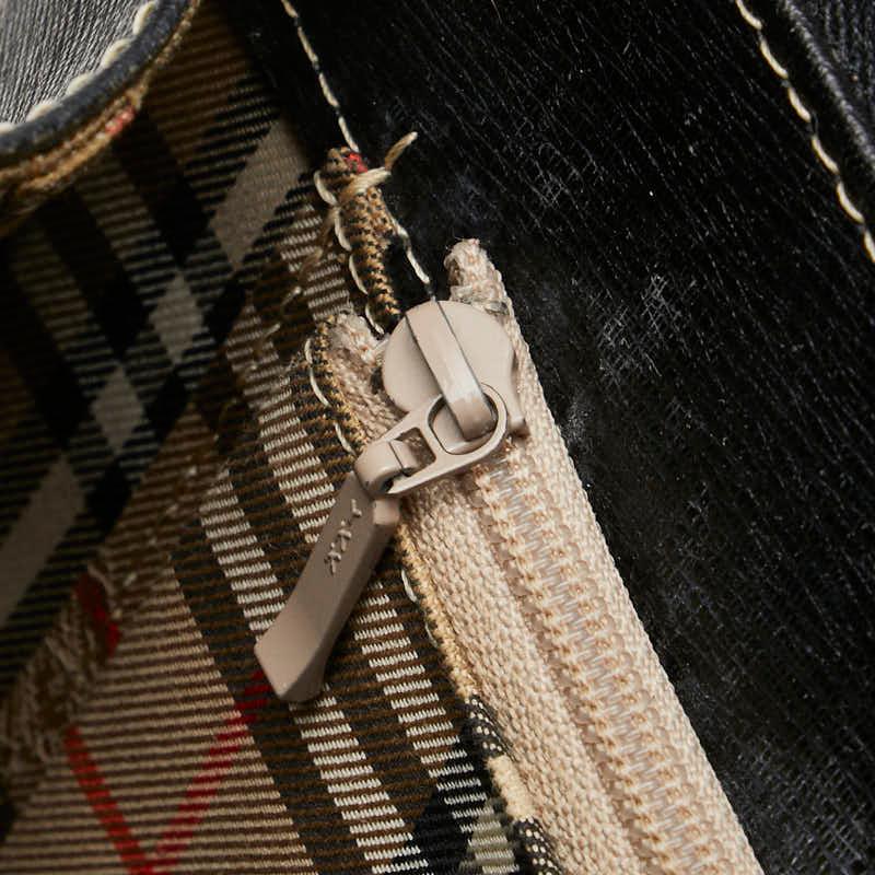 バーバリー　ハンドバッグ　ショルダーバッグ　2WAY　レザー　ノバチェック　黒 BURBERRY（バーバリー） ノバチェック ハンドバッグ ショルダーバッグ