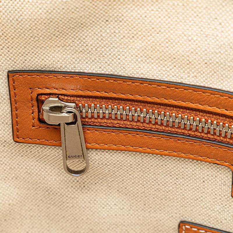グッチ インターロッキングG リュック バックパック 696013 ブラウン ベージュ レッド ナイロン レザー レディース GUCCI 【中古】_5
